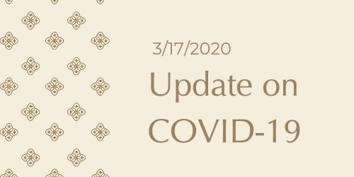 3/17/2020 Update On Covid-19